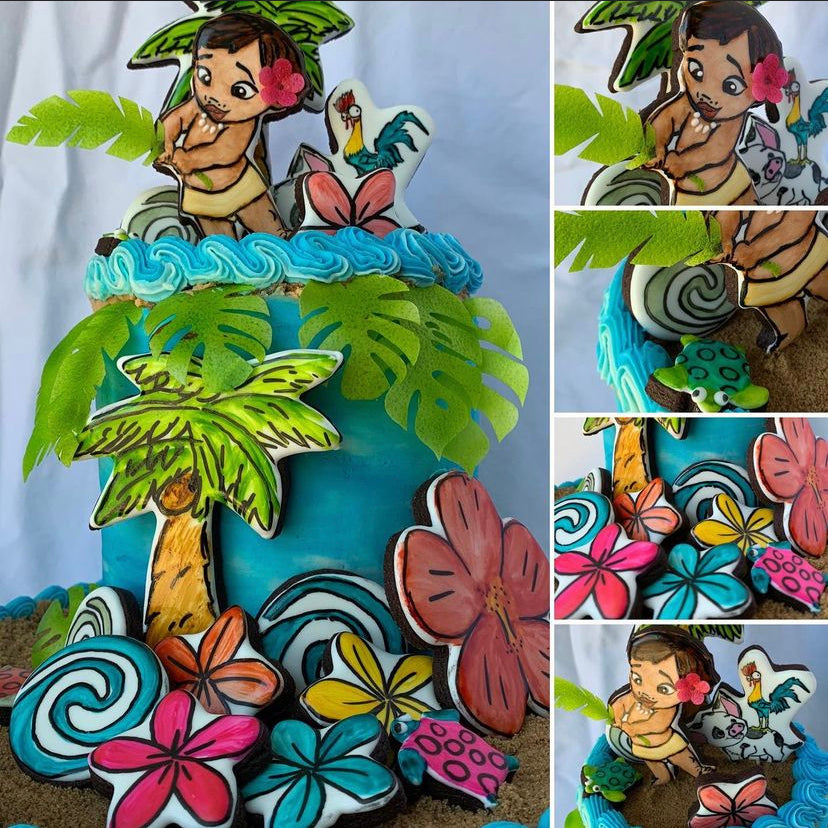 6" Polynesian Princess Cookie Cake